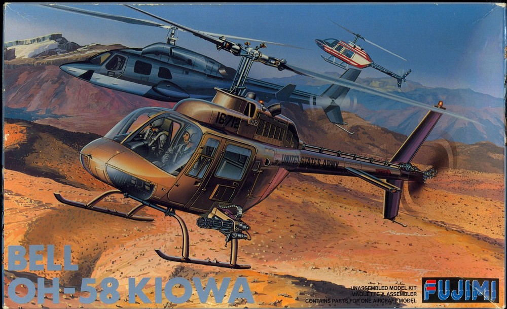 1/72 Fujimi Models BELL OH-58 KIOWA Attack Helicopter *MINT*