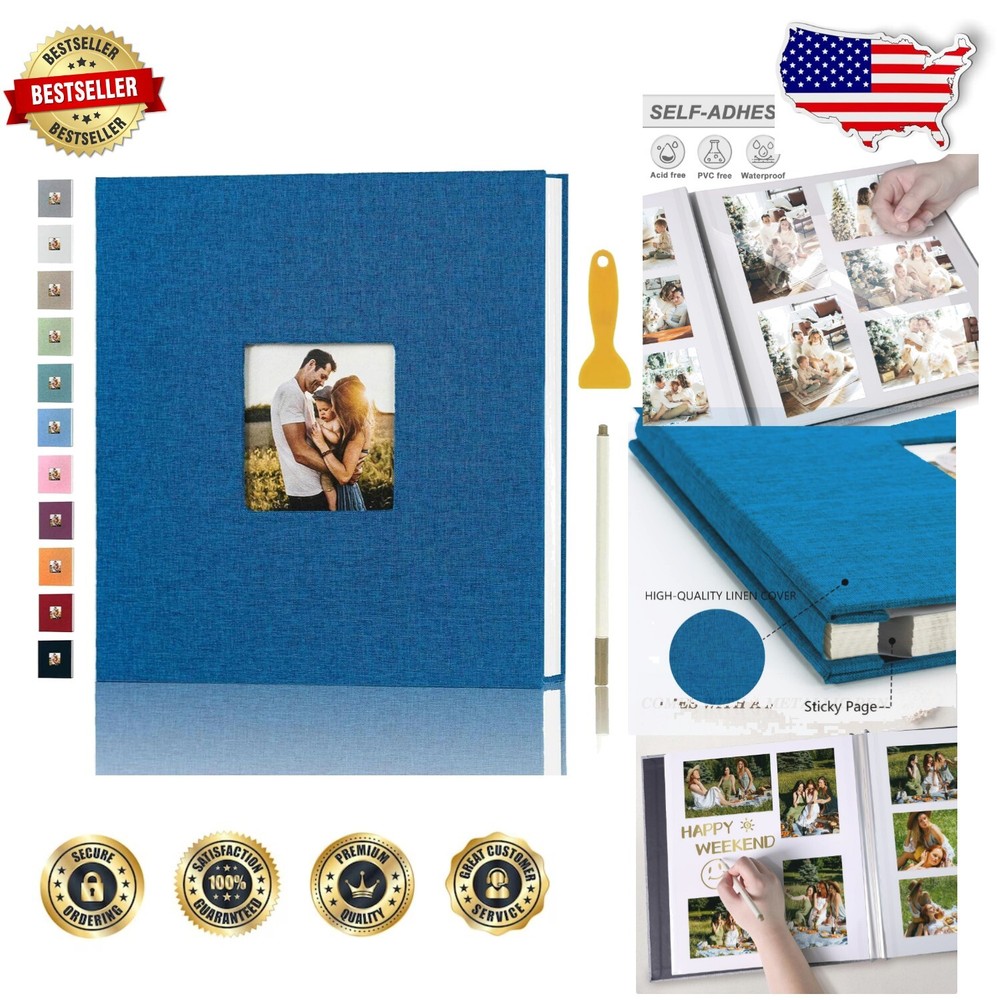 Acid-Free Scrapbook with Customizable Cover - 60 Pages in Outer Space Theme-image