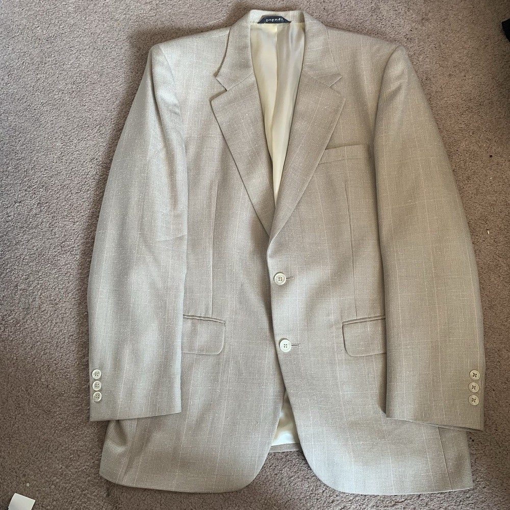 Vintage Burberry Mens Blazer Sport Coat 40 r?  Wool Linen Blend