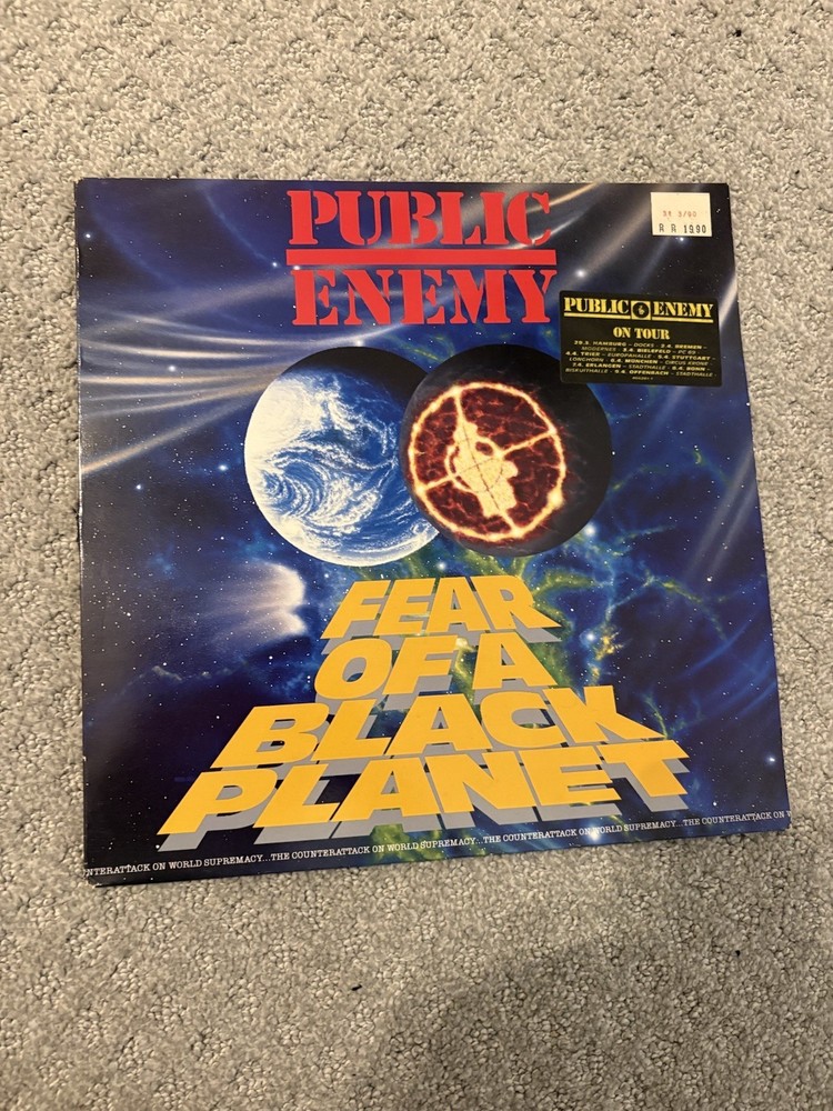 Public Enemy Fear Of A Black Planet LP Vinyl Record 1990 Def Jam VG+