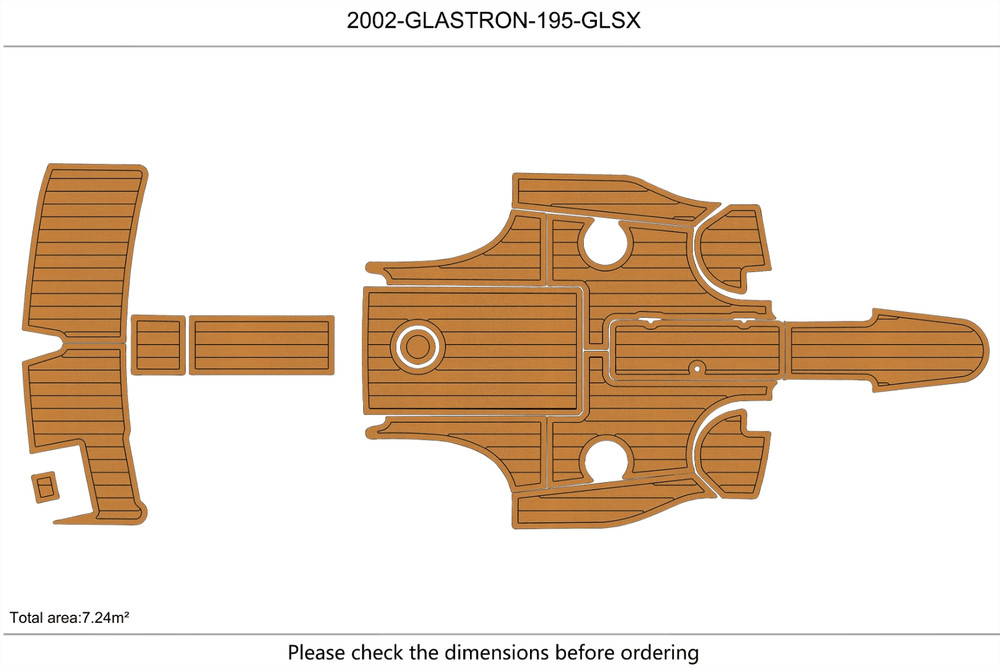 2011 GLASTRON 195 GLSX Swim Platform Cockpit Boat EVA Pad Foam Faux Flooring Mat