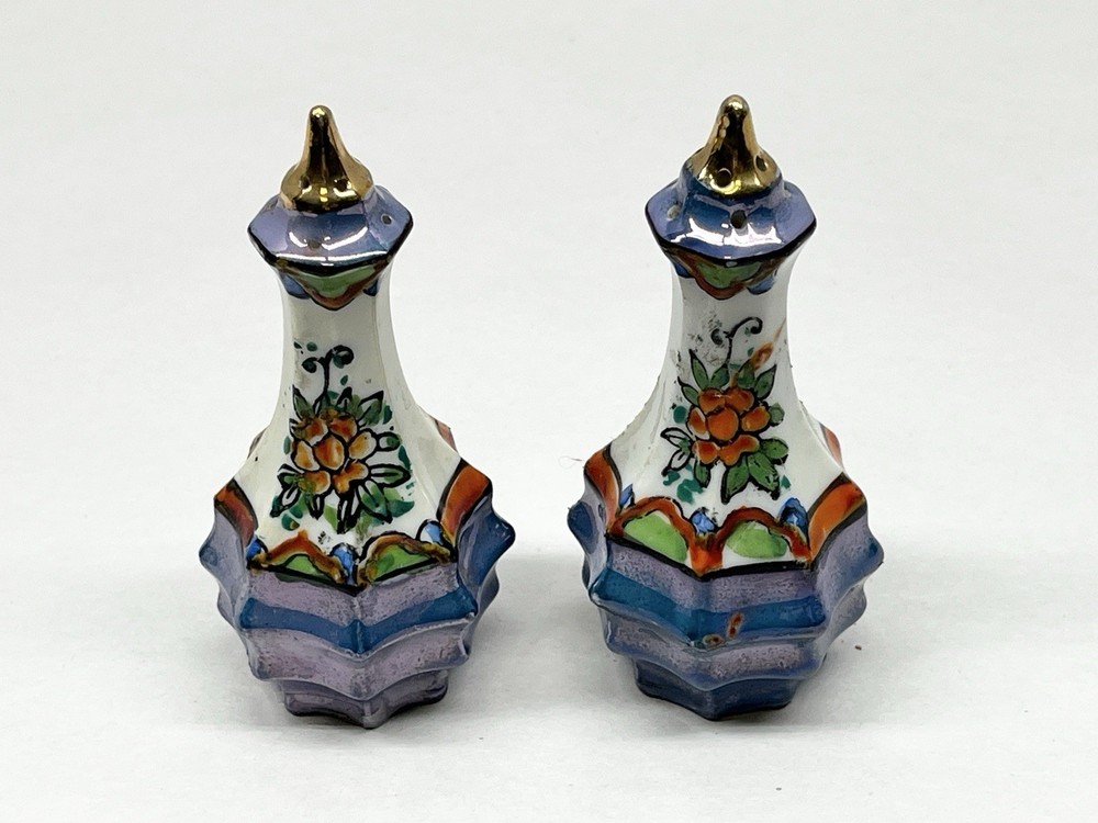 Vintage Art Deco Japanese Lusterware Salt And Pepper Shakers