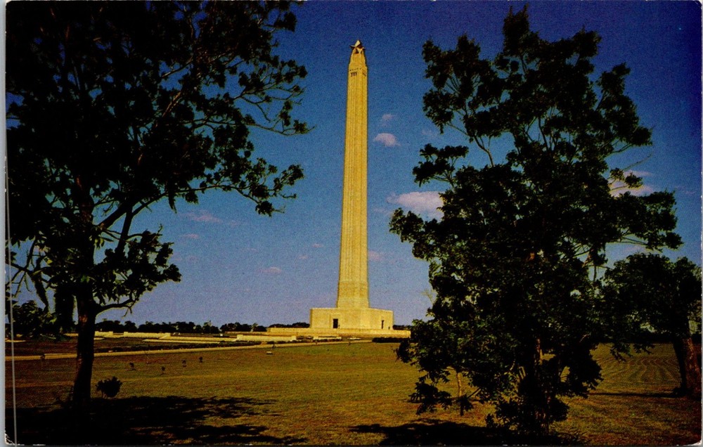 Postcard TX: San Jacinto Museum & Monument, Houston, Texas, 1950's