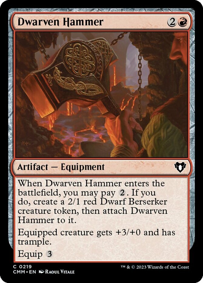 4x Dwarven Hammer MTG Commander Masters NM Magic Regular