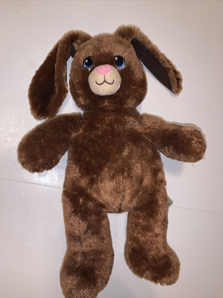 Build A Bear Chocolate Bunny Rabbit Brown Blue Eyes Plush Toy Stuffed Animal