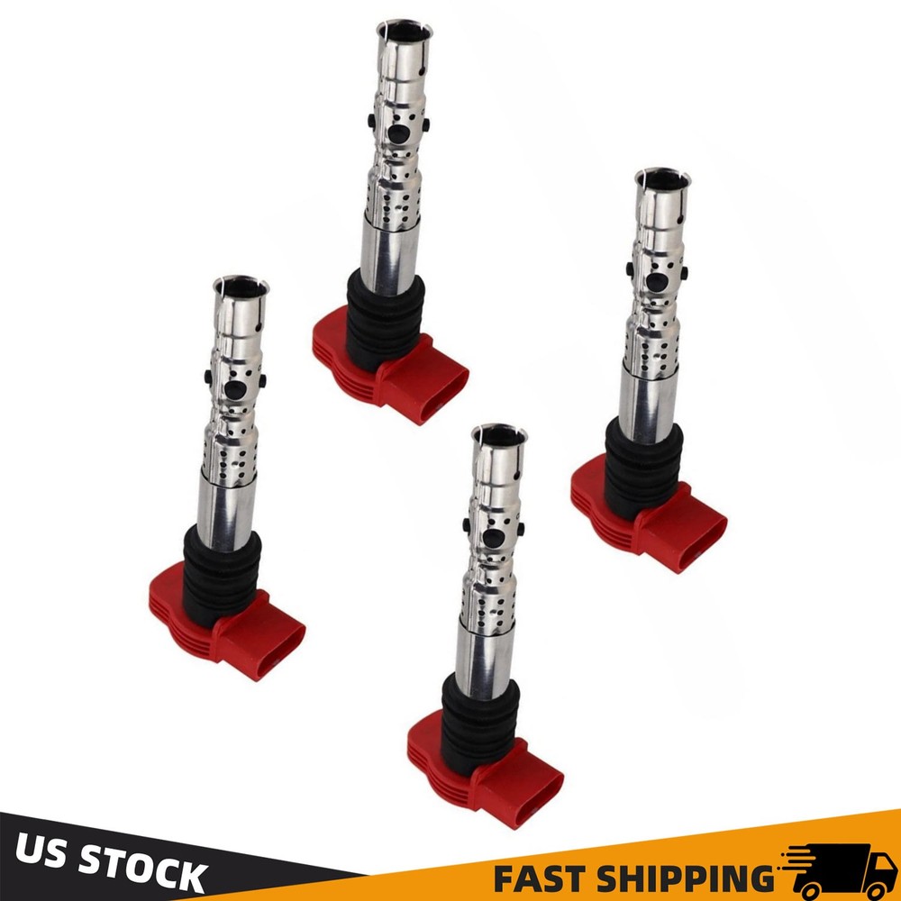New 4PCS Ignition Coils For Audi A4 A6 TT VW Beetle Golf Jetta Passat 1.8T