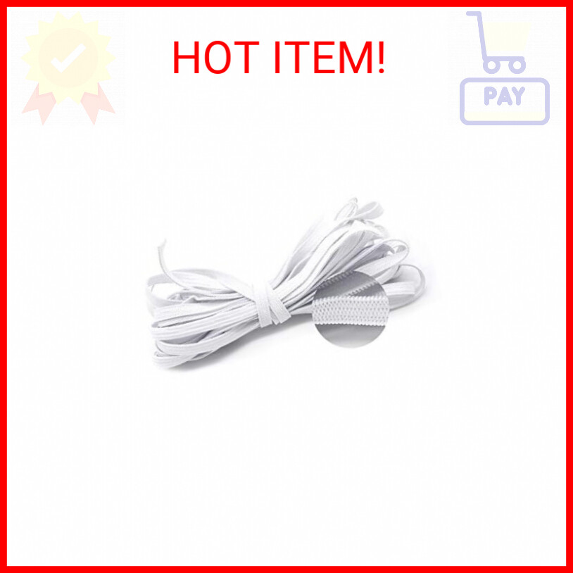 Soft Elastic 1/4'' Wide 5 Yards - White