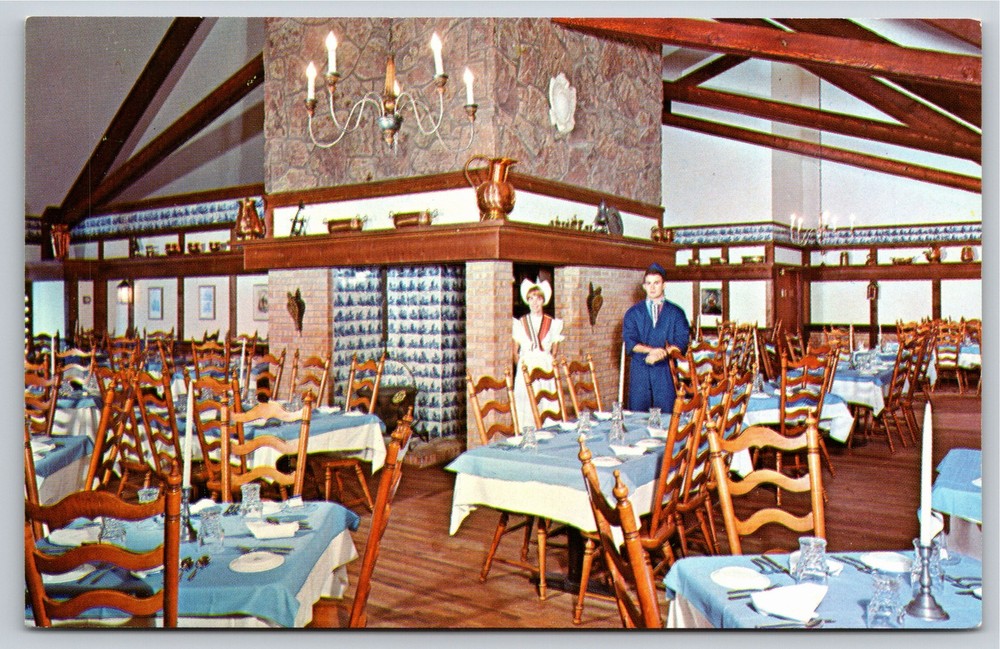 Interior~Hungry Dutchman Dining Room Arapahoe Colorado~Vintage Postcard