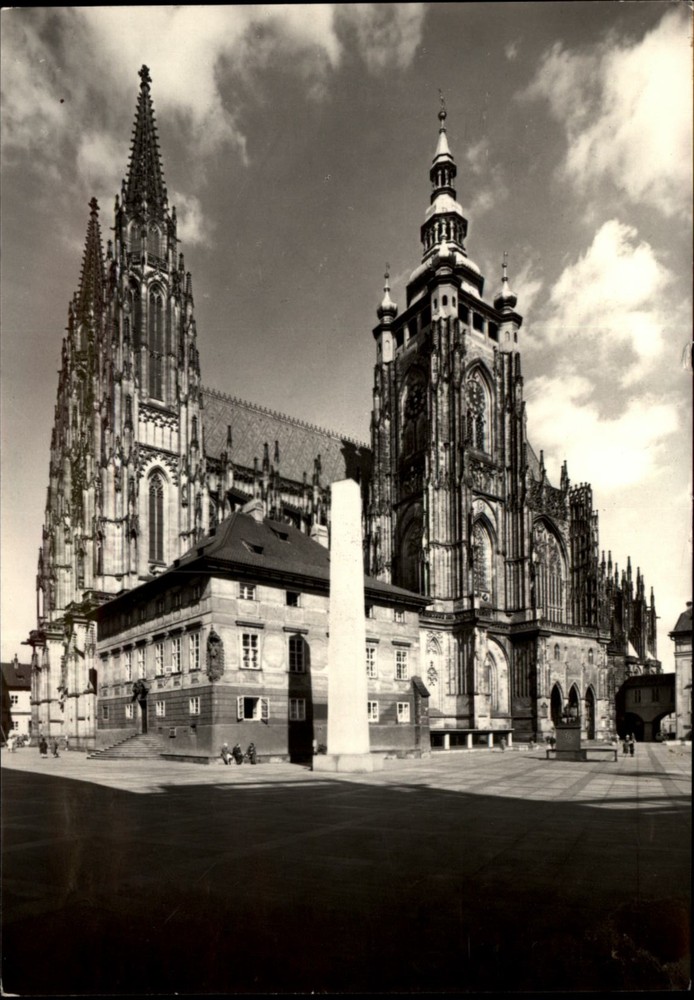 RPPC St Vitus Cathedral Prague Bohemia Czech Republic vintage postcard h230