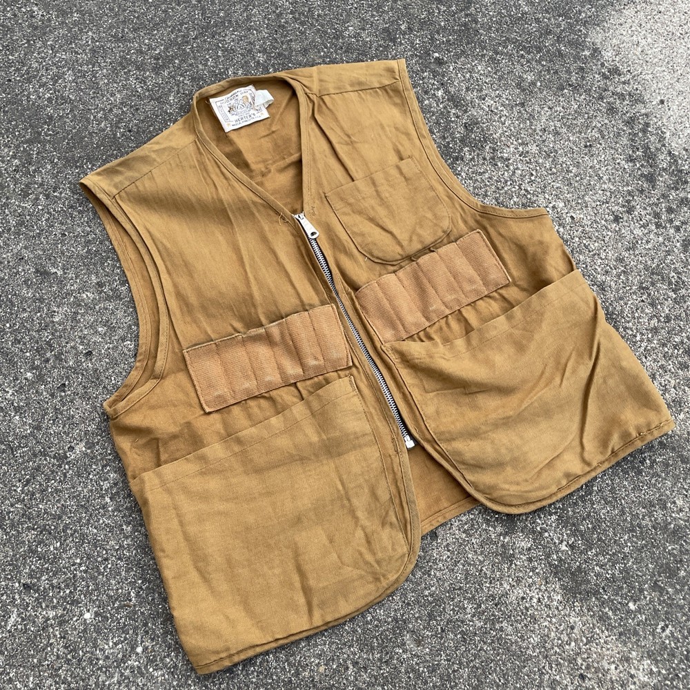 Vintage Herters Hunting Shell Vest Mens Sm/Med Hudson Bay Canvas Fishing Outdoor