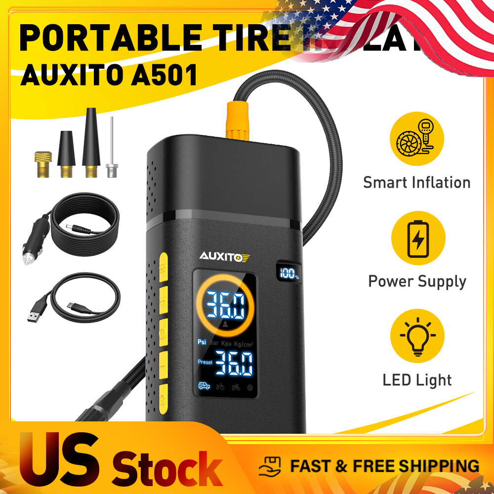 Car Electric Pump Air 150PSI Air Compressor Portable Tire Inflator For Car Bike