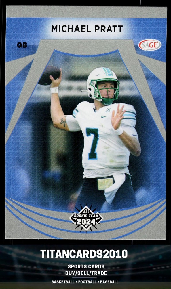 Michael Pratt 2024 SAGE HIT All Rookie Team RC Tulane Green Wave #124