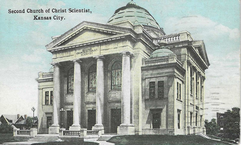 1921 Kansas City Missouri MO ~Second Church of Christ Scientist ~Posted Postcard