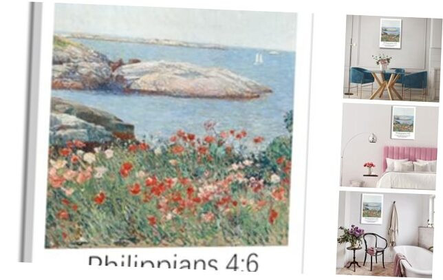 12x16 Christian Philippians 4:6 Scripture Canvas Wall Art  