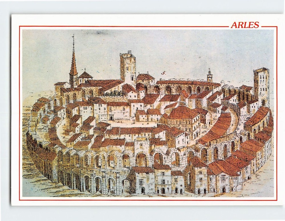 Postcard Arles Amphitheatre France