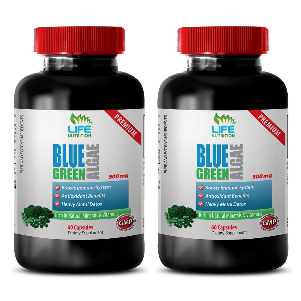 Mood Booster Capsules - Blue Green Algae 500mg - Blue Green Algae Powder 2B