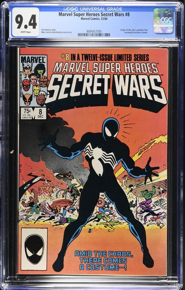 Marvel Super Heroes Secret Wars #8 CGC 9.4 Vol 1 Origin of the Venom Symbiote