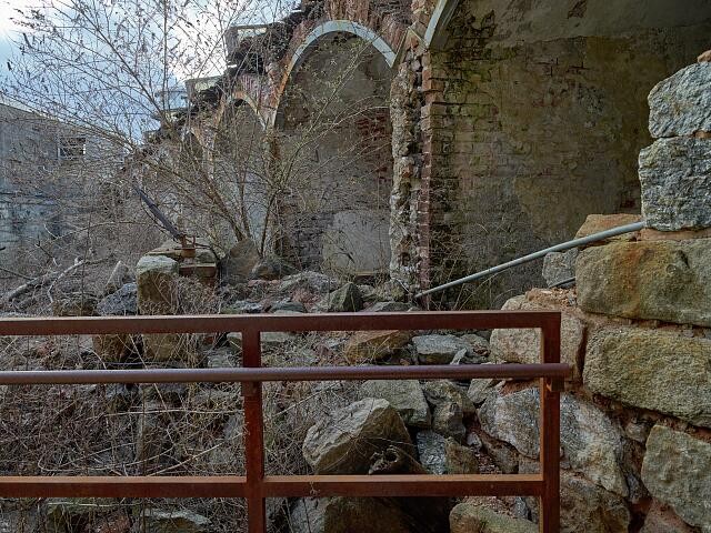 Photo:Exercise yard for Cellbock 15 at the Eastern State Penitentiary in