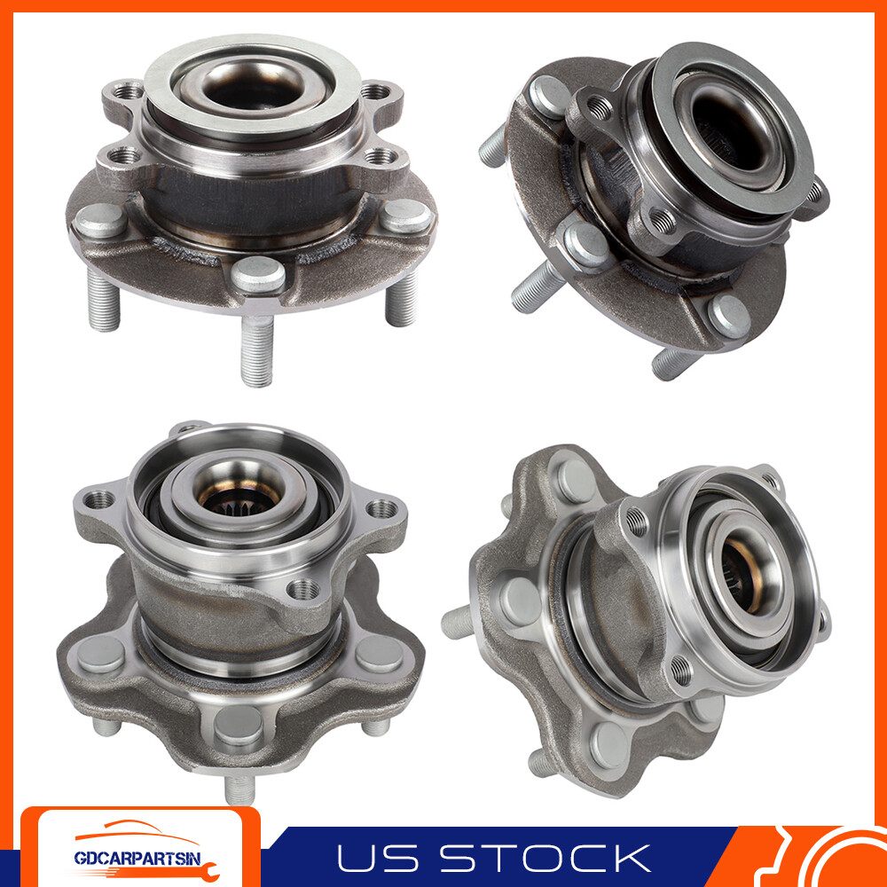 (4) Front & Rear Wheel Bearing Hub Assembly Fits Nissan Rogue 2008-2012 2013 AWD