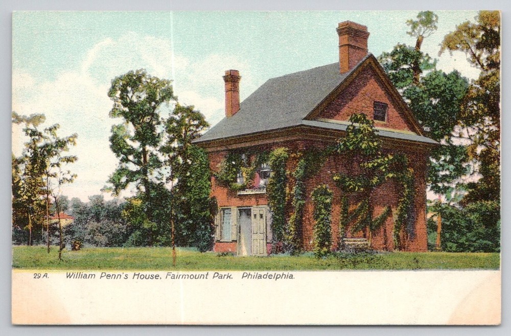 William Penn's House Philadelphia Fairmount Park Vintage Postcard Germany