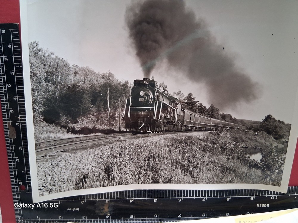 Canadian National Railroa 4-8-2 Locomotives #6167 Excursion Train Orig B&W Photo