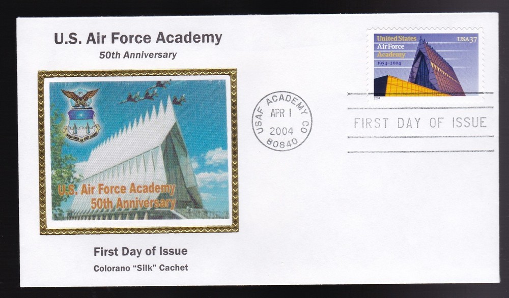 U.s. Air Force Academy #3838 Us First Day Cover 2004, Colorano Silk Cachet Fdc