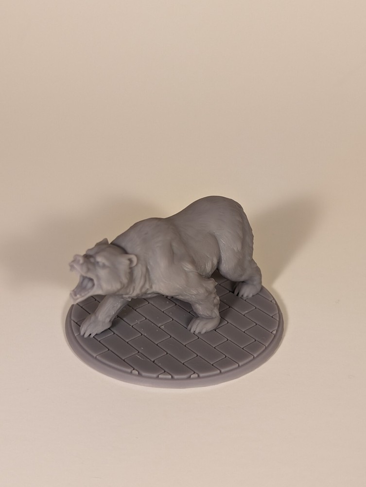 Grizzly Bear - 3d Printed 28mm Miniature - Dungeons and Dragons/Pathfinder/RPG
