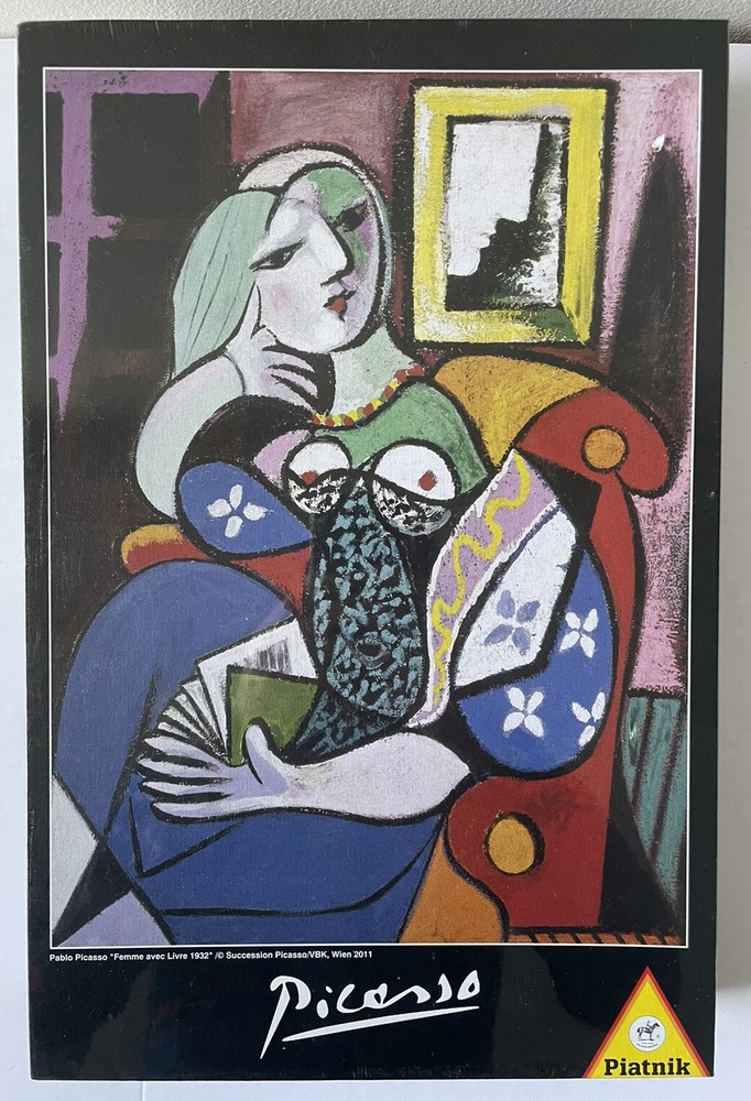 Piatnik Pablo Picasso Abstract Art Woman with a Book 1000 Piece Puzzle - NEW-image