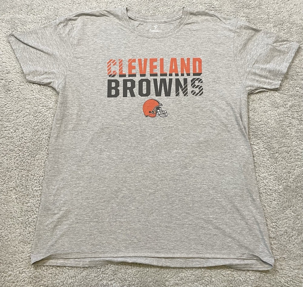 Cleveland Browns Fanatics Men's XL Shirt Grey Short Sleeve Graphic Tee