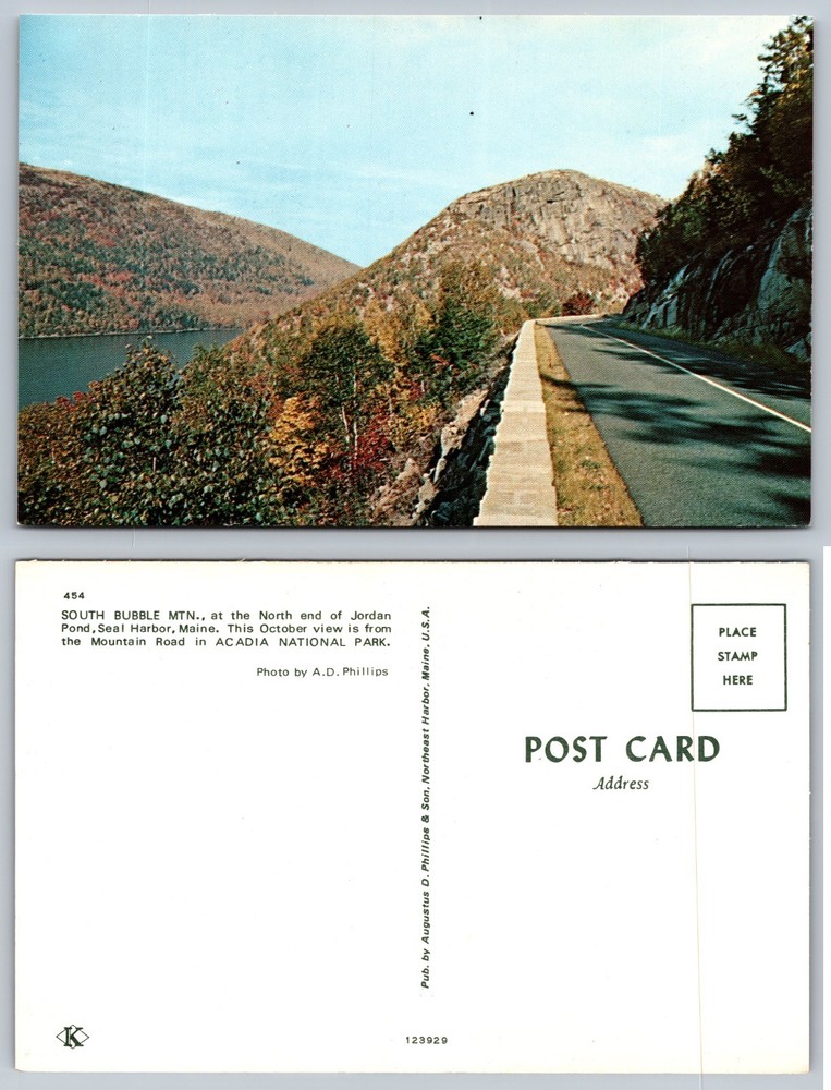 South Bubble Mtn Jordan Pond Acadia National Park Postcard-image