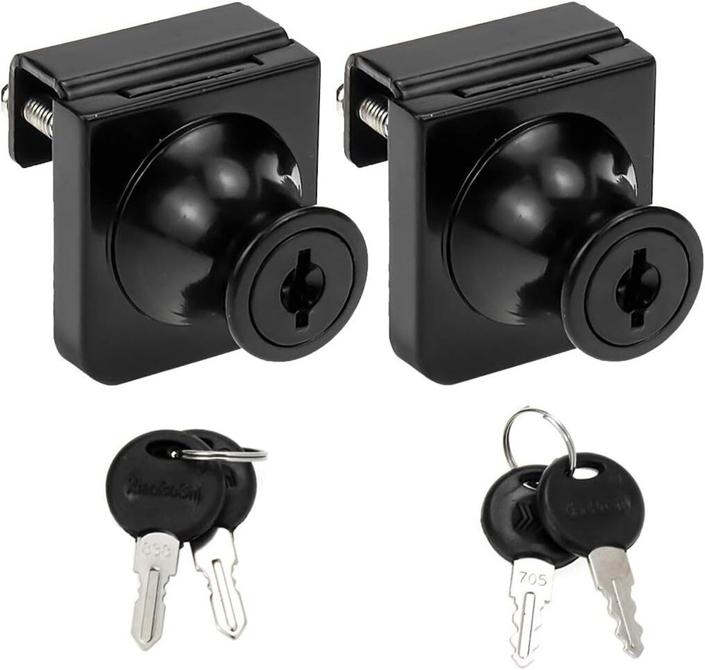 Showcase Lock Zinc Alloy No Drill Glass Door Lock Single Door Lock with Keys (40