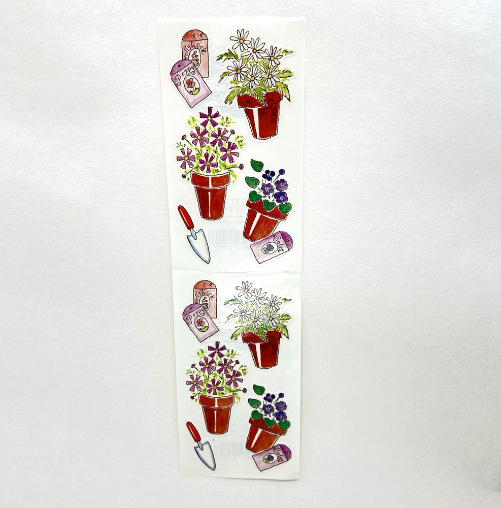 Frances Meyer Clay Flower Pots Stickers Scrapbooking Journals Cards