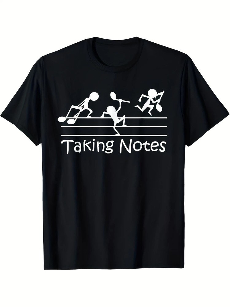Vintage Treble Clef Sheet Music Graphic T-Shirt Funny Musician Humor Tee