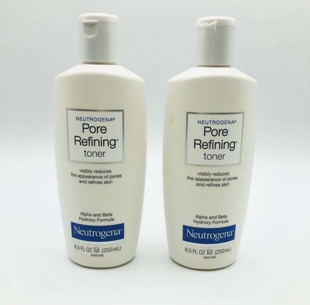 (2) Neutrogena Pore Refining Toner Alpha and Beta Hydroxy Formula 8.5 fl oz NEW