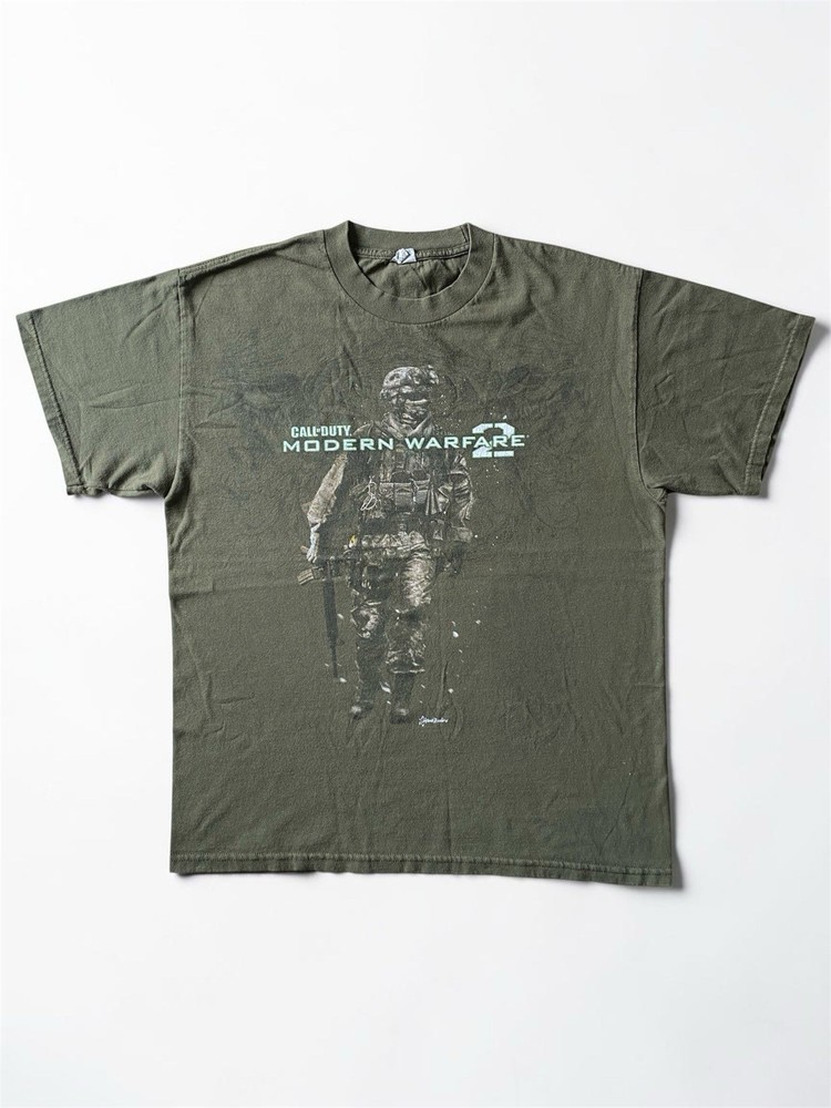Vintage Call of Duty Modern Warfare2 Video Game Promo T-Shirt Large Size Mw2