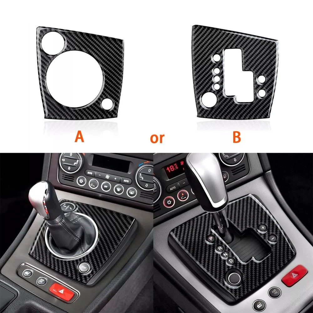 Carbon Fiber Gear Shift Panel Cover Trim For Alfa Romeo 159 Brera Spider 2004-11