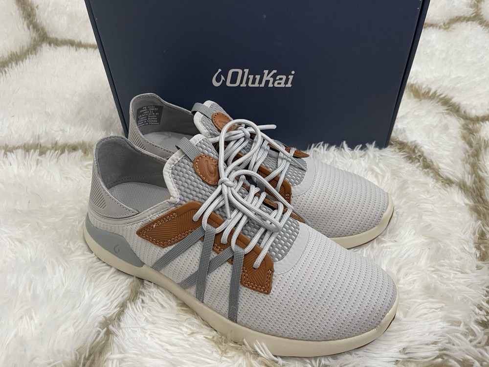 🧡*NIB*Olukai Mio Li Men's Size 10 Color Grey Lightweight Comfort Athletic Shoes