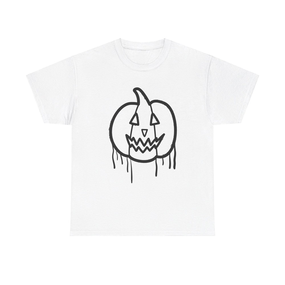 Jack O Lantern Drip Graphic T-Shirt - cool pumpkin dark blood paint halloween