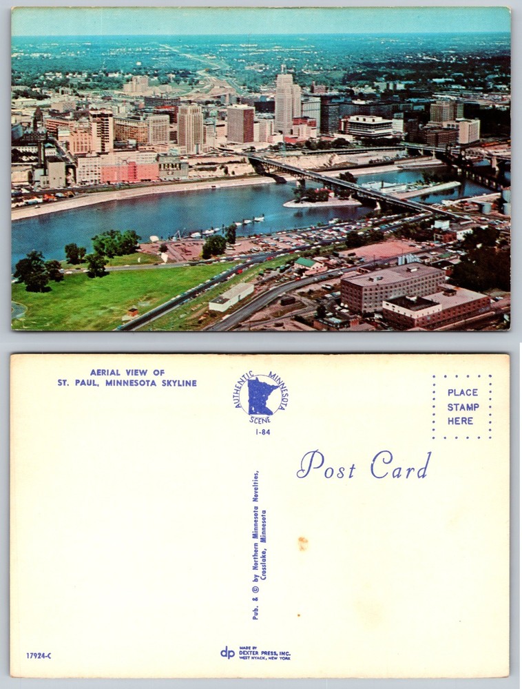 St Paul Minnesota Skyline Riverfront Postcard