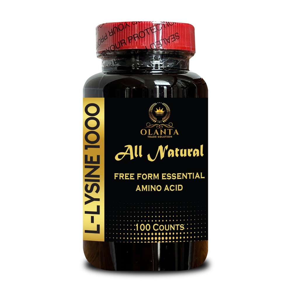 L-LYSINE 1000mg AMINO ACID  FREE FORM ESSENTIAL - Amino Acid Supplement pills-image