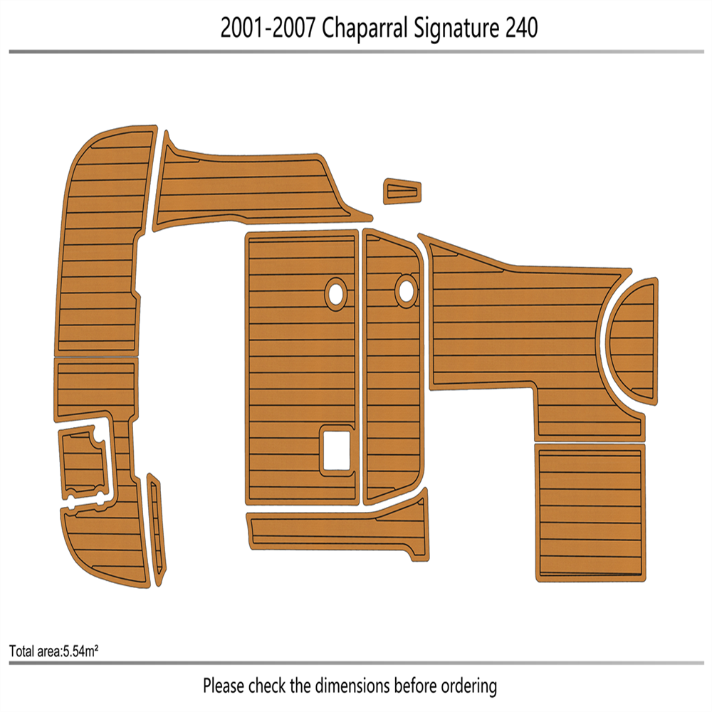 2005 Chaparral Signature 240 Swim Platform Cockpit Boat EVA Faux Teak Flooring