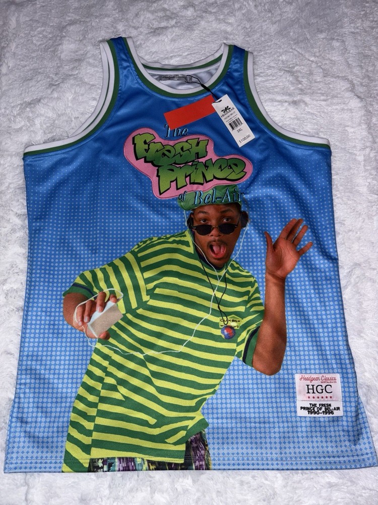 Size 3XL - Headgear Classic Fresh Prince of Bel Air Basketball Jersey Brand New