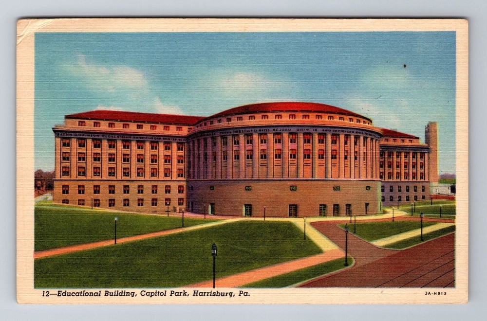 Harrisburg PA-Pennsylvania, Capitol Park Educational Building, Vintage Postcard
