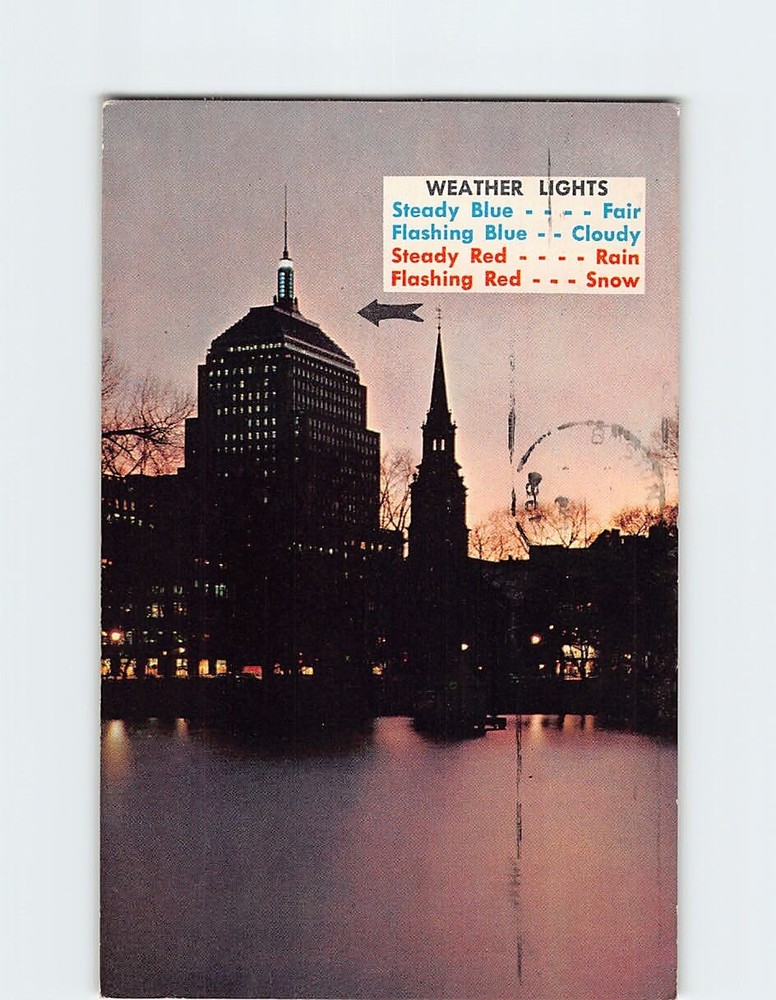 Postcard Boston Skyline at Twilight Massachusetts
