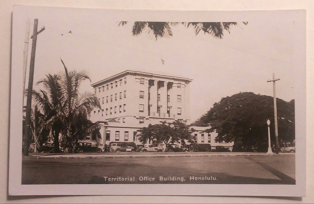 1940's Territorial Office Building Honolulu TH Hawaiian Islands RPPC