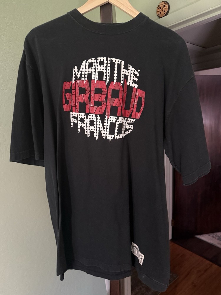 Marithé François Girbaud Black Graphic Logo New York City Men's T-Shirt Size L