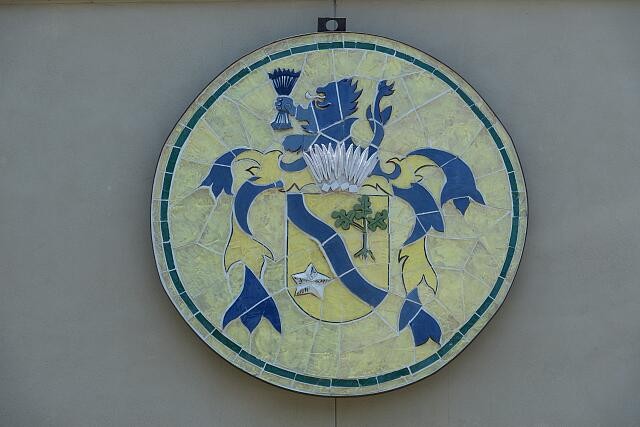 New Braunfels Texas 2014 German Heritage Tile Heraldic Sign on Building
