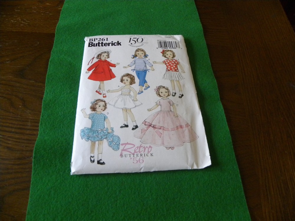 Butterick Pattern #BP261 for Clothes for 18