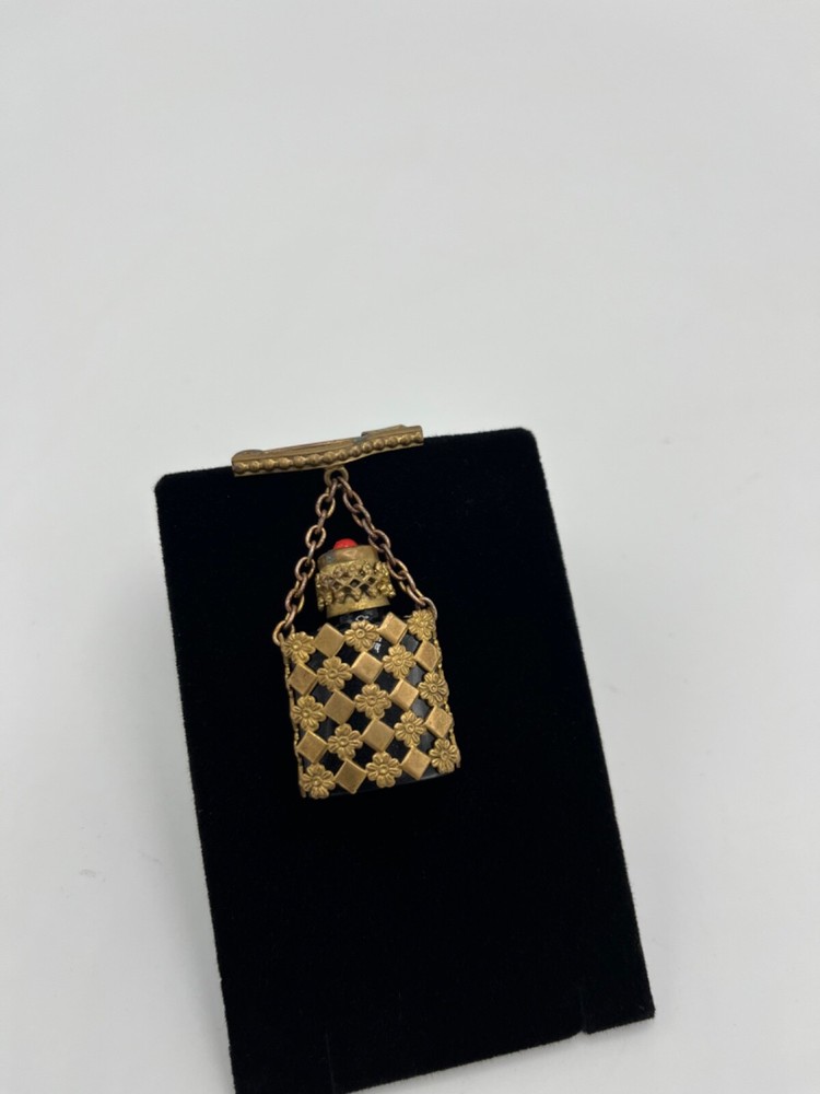 Vintage perfume bottle brooch