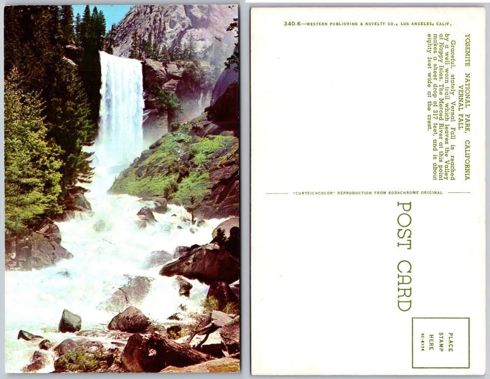 Yosemite National Park California Vernal Fall Postcard